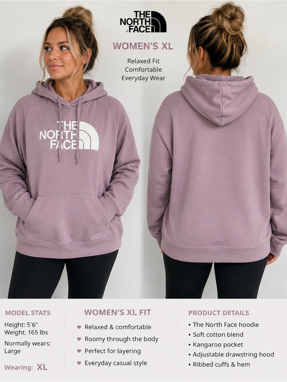 The North Face Women's Hoodie - Mauve Lavender